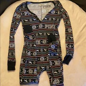 VS Pink Holiday Onesie
